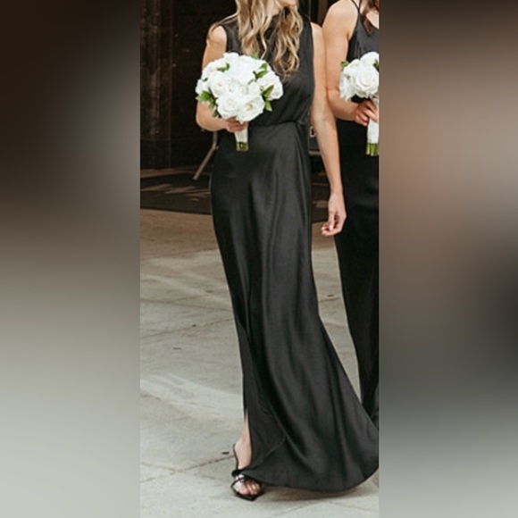 Lulus Dresses & Skirts - Black Lulus Satin Dress